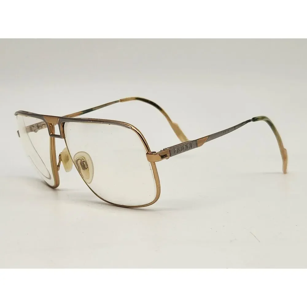 Vintage Gucci Aviator Eyeglasses Gold Frames Mens